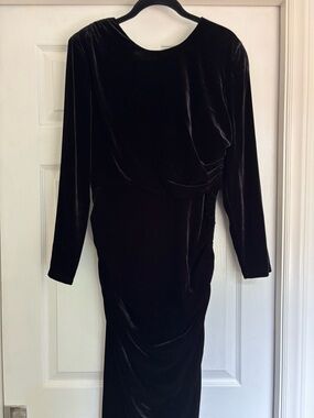 Veronica Beard NWD Tristana Velvet Ruched Midi Dress